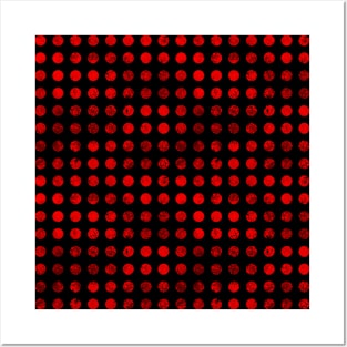 Red Polka Dots Pattern Posters and Art